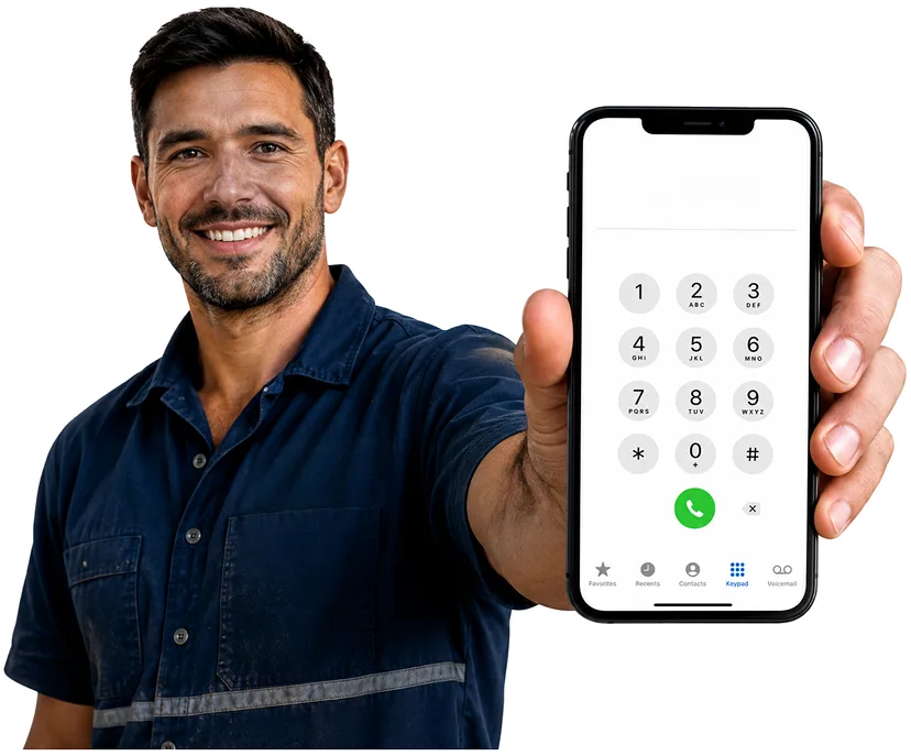 Our plumber taking a booking call for Cammeray